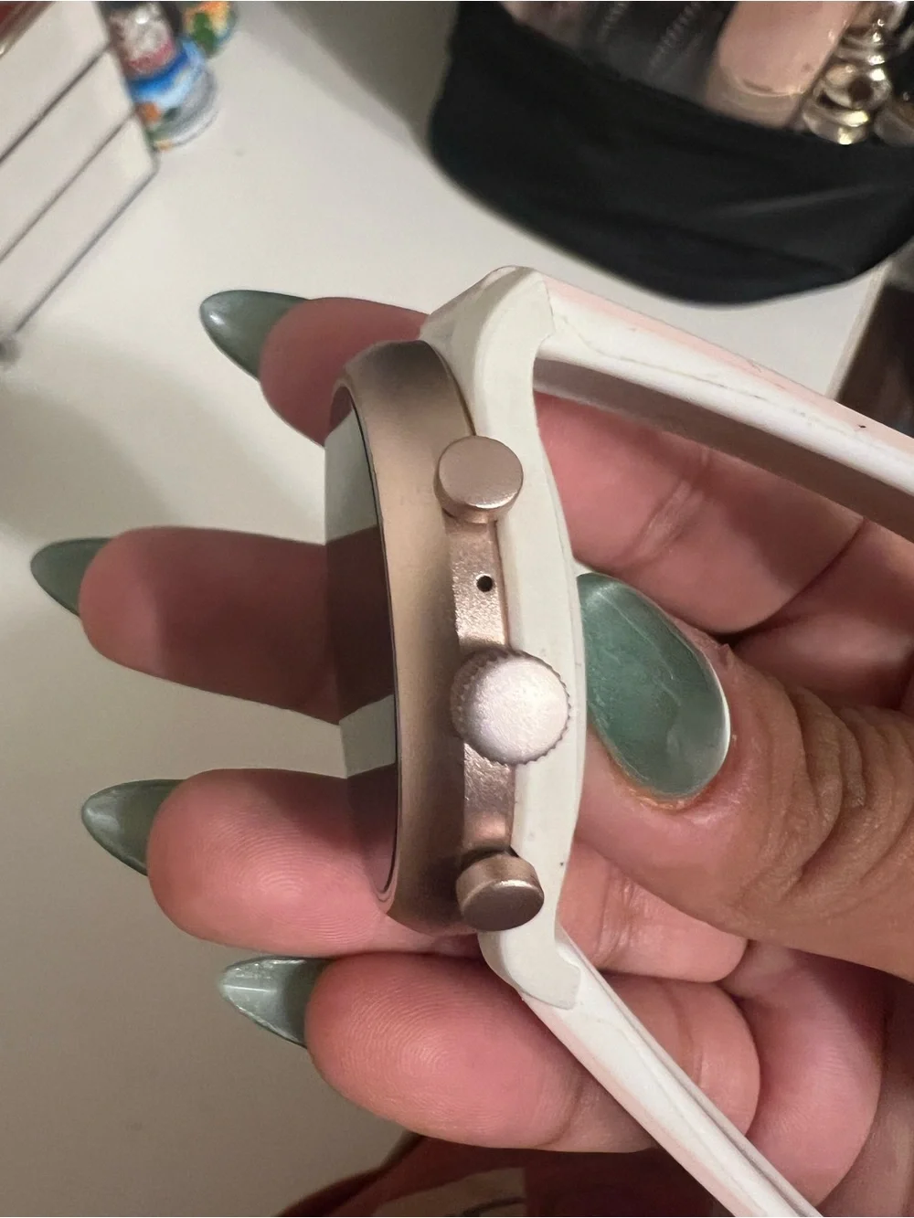 Google Pink Silicone Band Smartwatch with Round Touchscreen